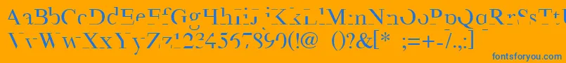 More about Minimal Font Minimal Font – Blue Fonts on Orange Background