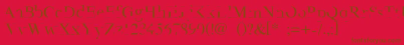 Minimal Font – Brown Fonts on Red Background