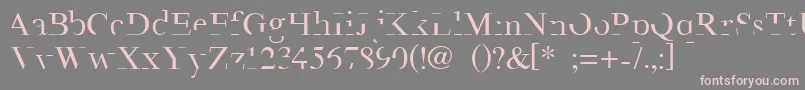 Minimal-fontti – vaaleanpunaiset fontit harmaalla taustalla