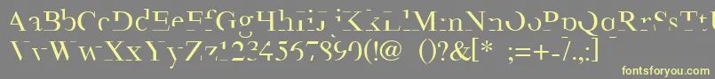 Шрифт Minimal – жёлтые шрифты на сером фоне