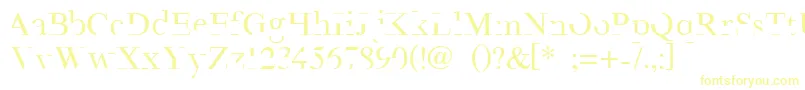 フォントMinimal – 白い背景に黄色の文字