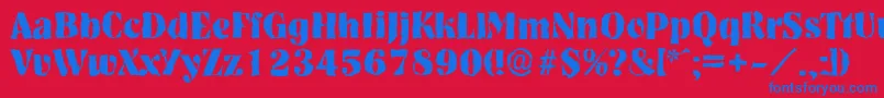 NashvillerandomXboldRegular Font – Blue Fonts on Red Background