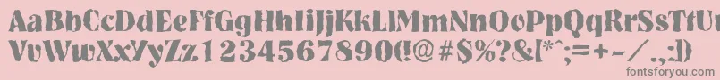 NashvillerandomXboldRegular Font – Gray Fonts on Pink Background