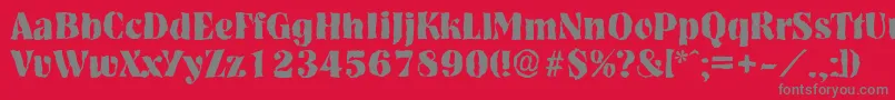NashvillerandomXboldRegular Font – Gray Fonts on Red Background