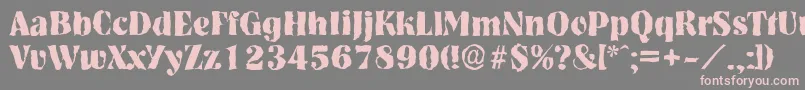 NashvillerandomXboldRegular Font – Pink Fonts on Gray Background