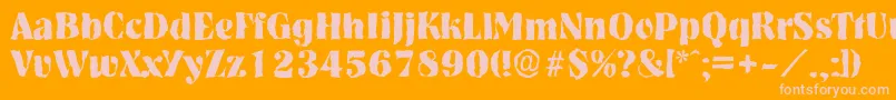 NashvillerandomXboldRegular Font – Pink Fonts on Orange Background