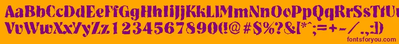 NashvillerandomXboldRegular Font – Purple Fonts on Orange Background