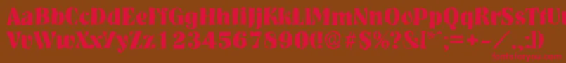 NashvillerandomXboldRegular Font – Red Fonts on Brown Background