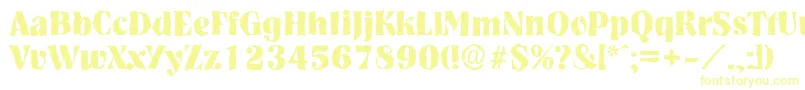 NashvillerandomXboldRegular Font – Yellow Fonts on White Background