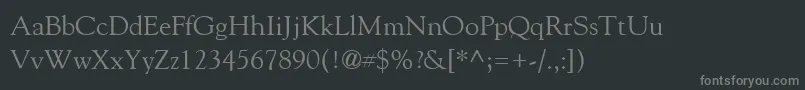 Police RobertaRegular – polices grises sur fond noir