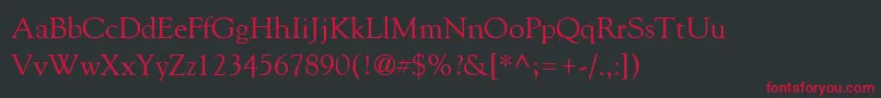 RobertaRegular Font – Red Fonts on Black Background