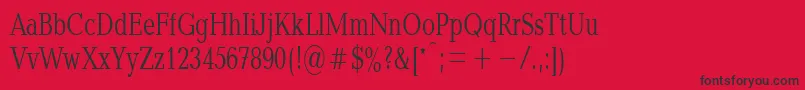 Baltica70n Font – Black Fonts on Red Background