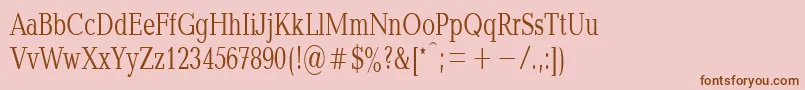 Baltica70n Font – Brown Fonts on Pink Background