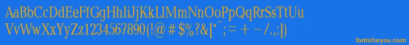 Baltica70n Font – Orange Fonts on Blue Background