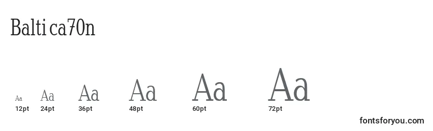 Baltica70n Font Sizes