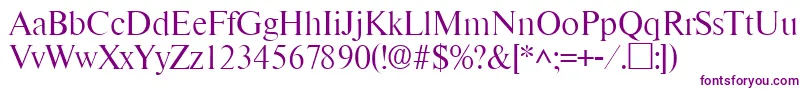 RomanlhRegular Font – Purple Fonts on White Background