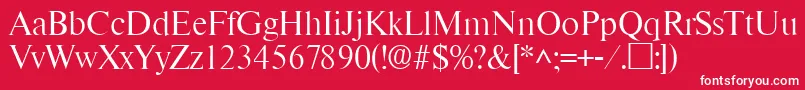 RomanlhRegular Font – White Fonts on Red Background