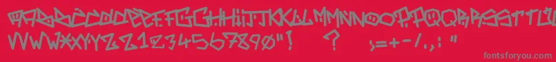 AdrenalineZero Font – Gray Fonts on Red Background