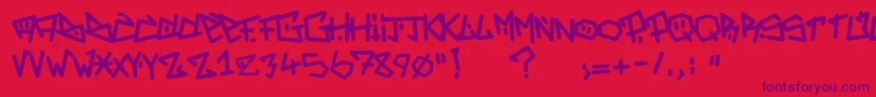 AdrenalineZero Font – Purple Fonts on Red Background
