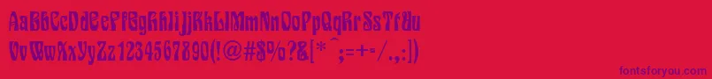 VarieteNormal-Schriftart – Violette Schriften auf rotem Hintergrund