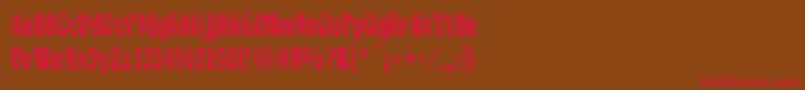 VarieteNormal Font – Red Fonts on Brown Background