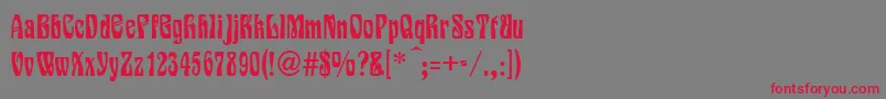VarieteNormal Font – Red Fonts on Gray Background