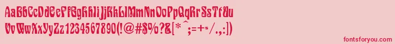 VarieteNormal Font – Red Fonts on Pink Background