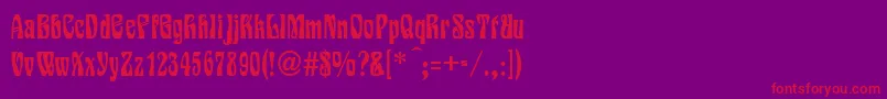 VarieteNormal Font – Red Fonts on Purple Background