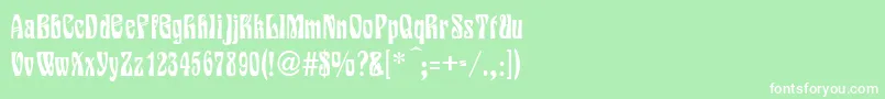 フォントVarieteNormal – 緑の背景に白い文字