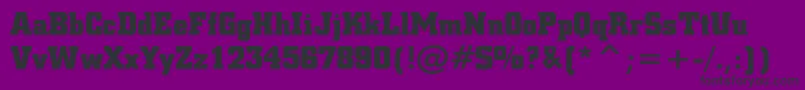 Police SquareSlabserif711BoldBt – polices noires sur fond violet
