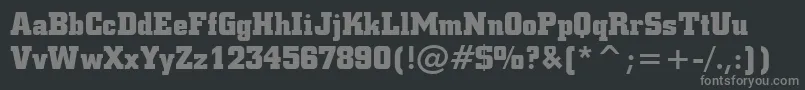 Шрифт SquareSlabserif711BoldBt – серые шрифты на чёрном фоне