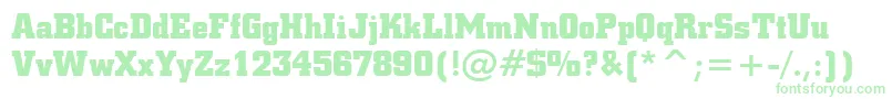 SquareSlabserif711BoldBt Font – Green Fonts on White Background