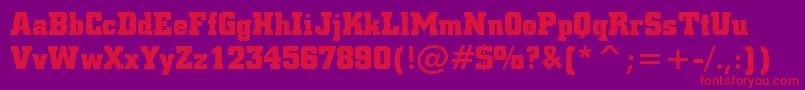 Police SquareSlabserif711BoldBt – polices rouges sur fond violet