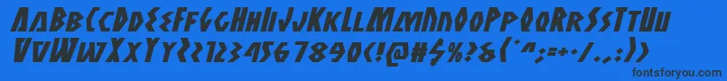 Antikytheraexpandital Font – Black Fonts on Blue Background