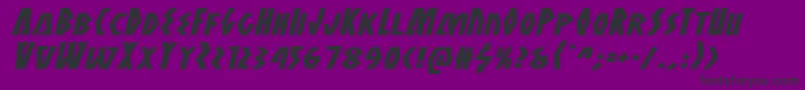Antikytheraexpandital Font – Black Fonts on Purple Background
