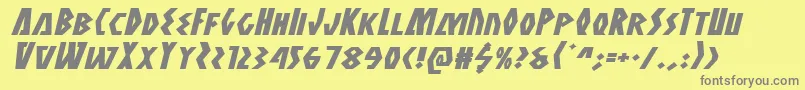 Antikytheraexpandital Font – Gray Fonts on Yellow Background