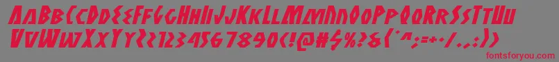 Antikytheraexpandital Font – Red Fonts on Gray Background