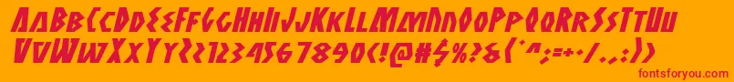 Antikytheraexpandital Font – Red Fonts on Orange Background