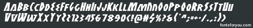 Шрифт Antikytheraexpandital – белые шрифты на чёрном фоне