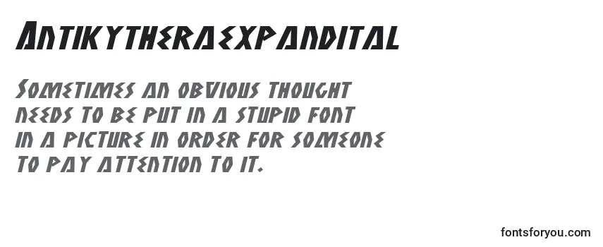 Шрифт Antikytheraexpandital