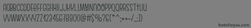 フォントEscalopeCrustThree – 黒い文字の灰色の背景