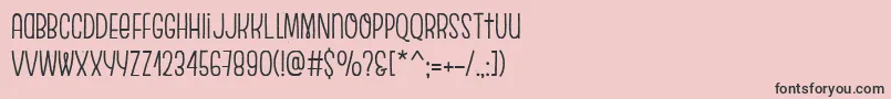 フォントEscalopeCrustThree – ピンクの背景に黒い文字