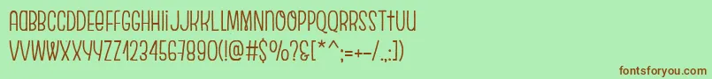 EscalopeCrustThree Font – Brown Fonts on Green Background