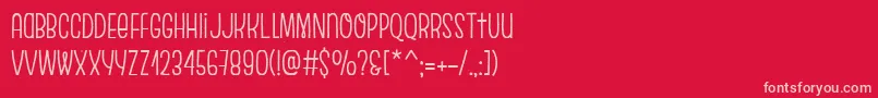 EscalopeCrustThree Font – Pink Fonts on Red Background