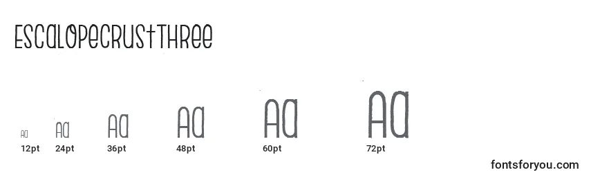 EscalopeCrustThree Font Sizes