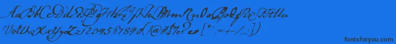 Ladanse Font – Black Fonts on Blue Background