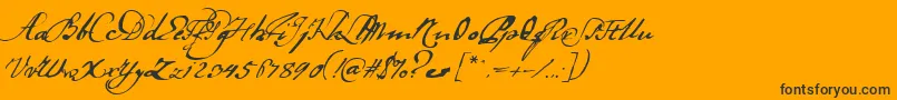 Ladanse Font – Black Fonts on Orange Background