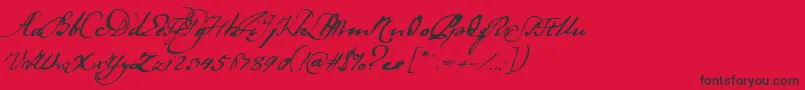 Ladanse Font – Black Fonts on Red Background