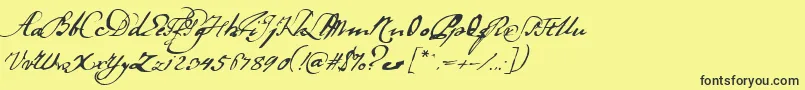 Ladanse Font – Black Fonts on Yellow Background