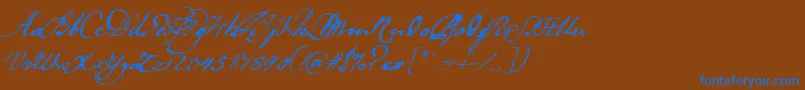 Ladanse Font – Blue Fonts on Brown Background